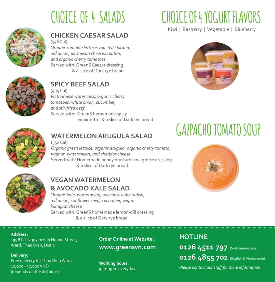 GreenS A4 Menu Graphichi Portfolio 2019